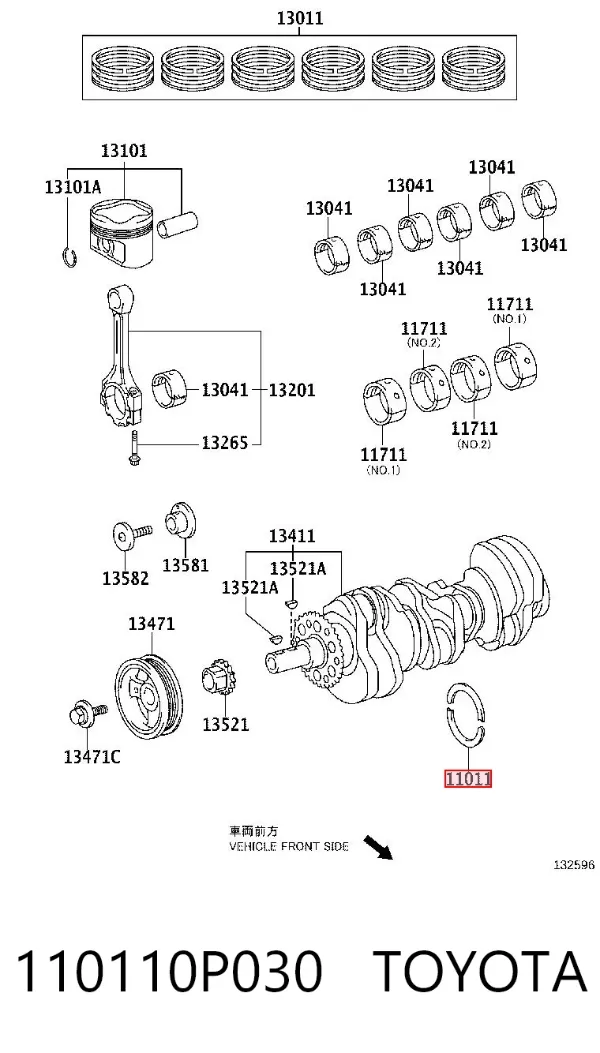  110110P030 Toyota