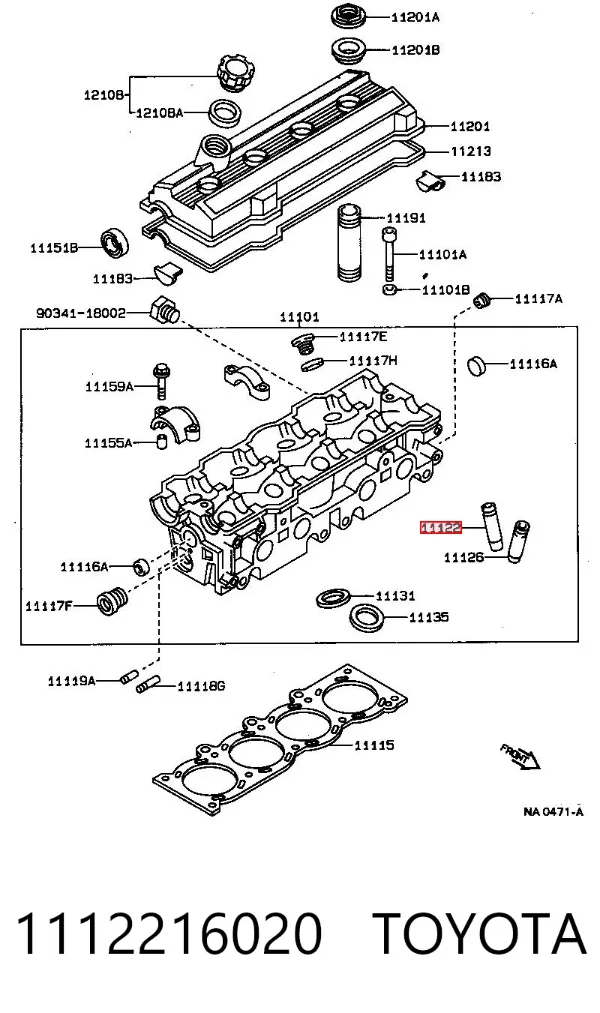 Направляющая клапана 1112216020 Toyota