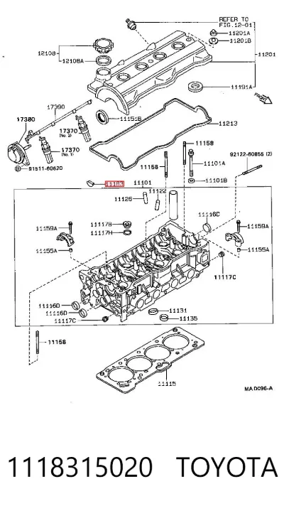 Заглушка клапанной крышки TOYOTA 1118315020