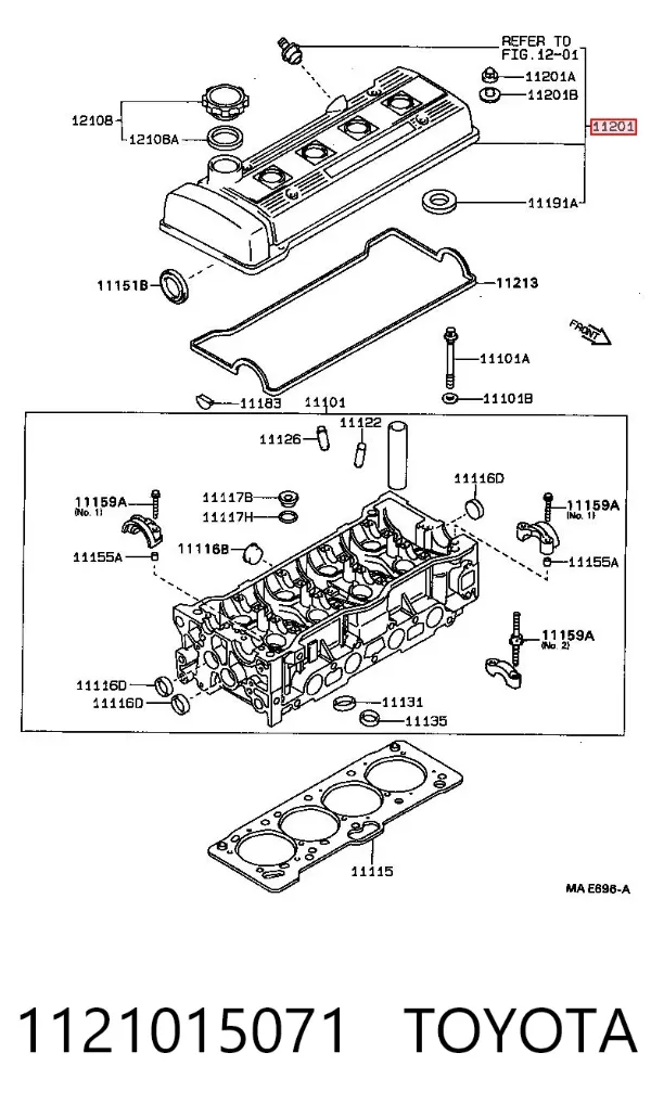 Клапанная крышка 1121015071 Toyota