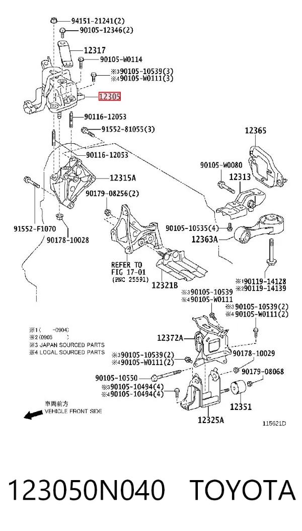  123050N040 Toyota