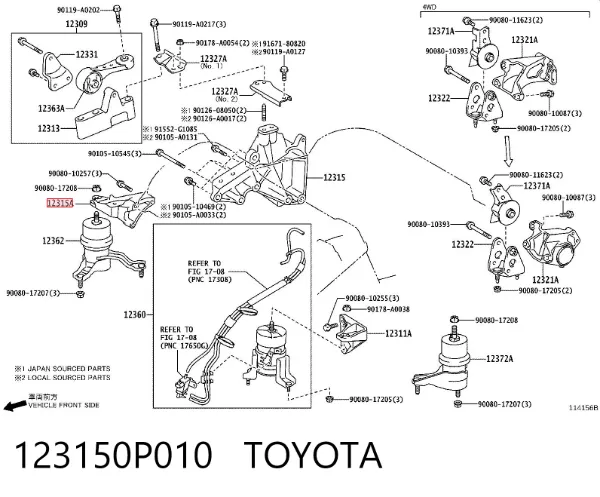  123150P010 Toyota