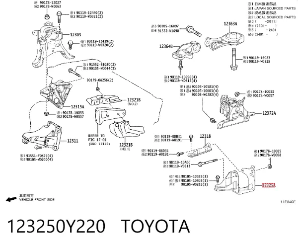 123250Y220 Toyota