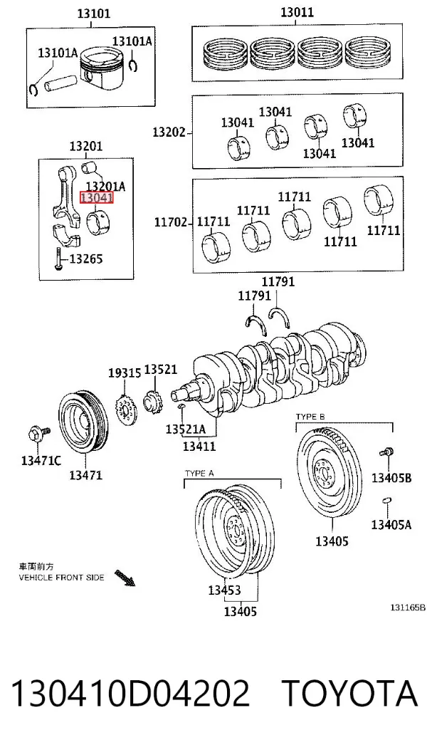  130410D04202 Toyota