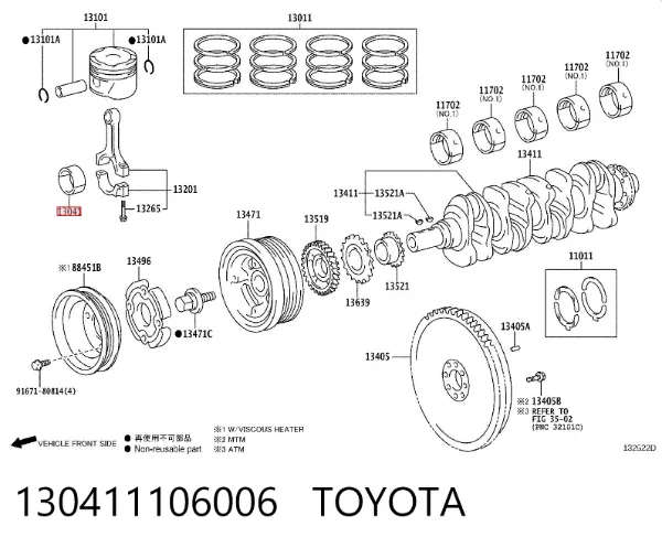  130411106006 Toyota