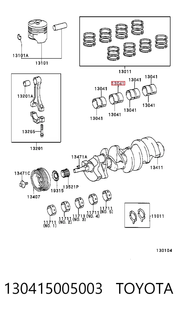  130415005003 Toyota