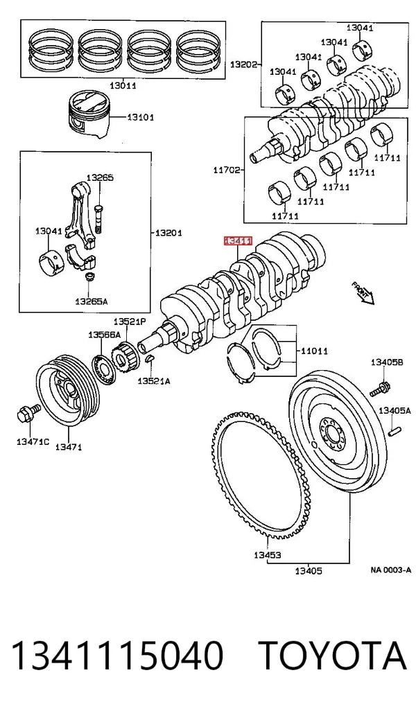 Коленвал Toyota Corolla E9