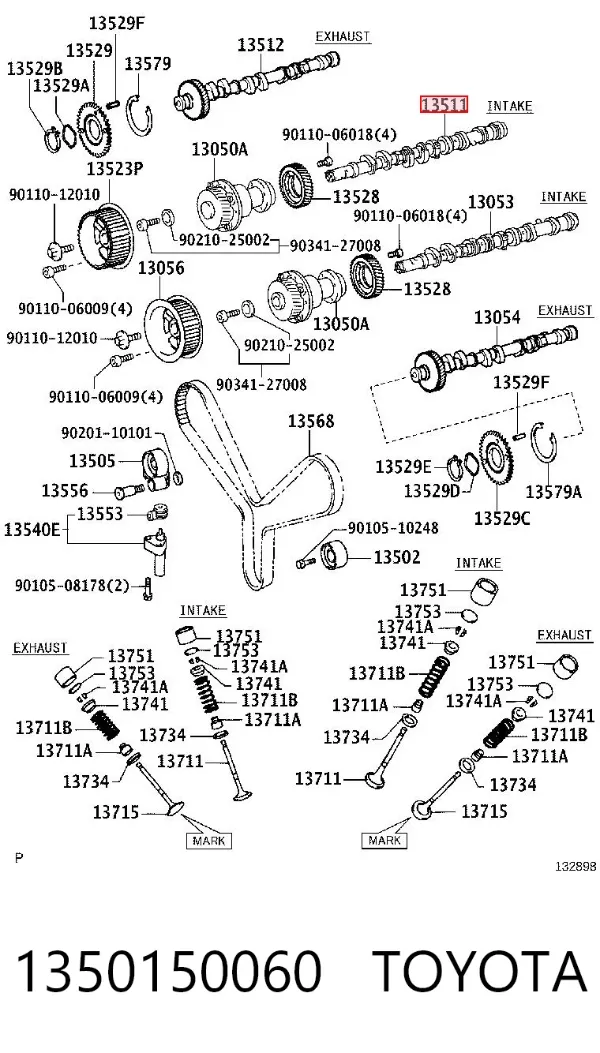 Распредвал Toyota Land Cruiser J200