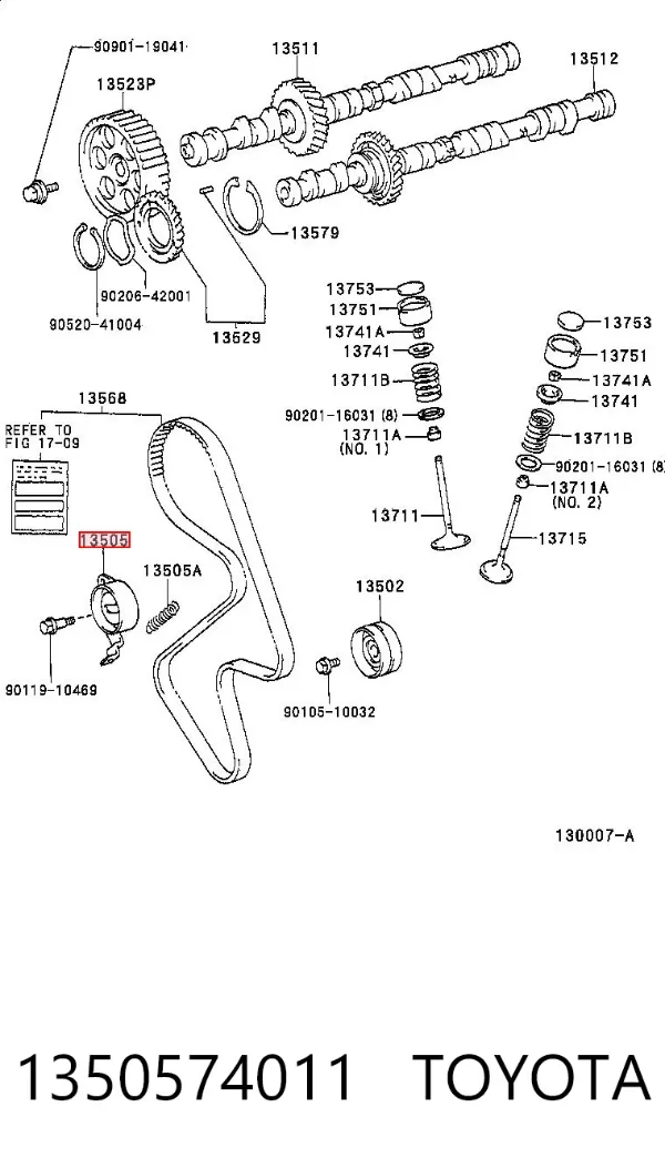 Ролик ГРМ 1350574011 Toyota