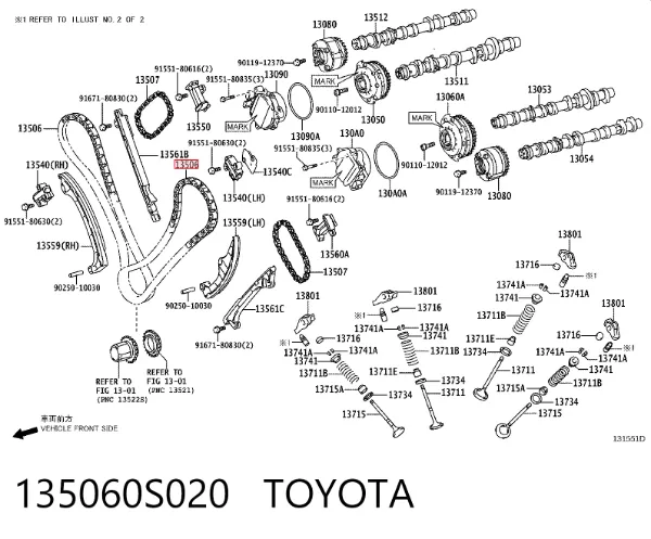 Цепь ГРМ TYZ1350638030 Zuiko