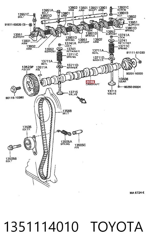 Распредвал 1351114010 Toyota