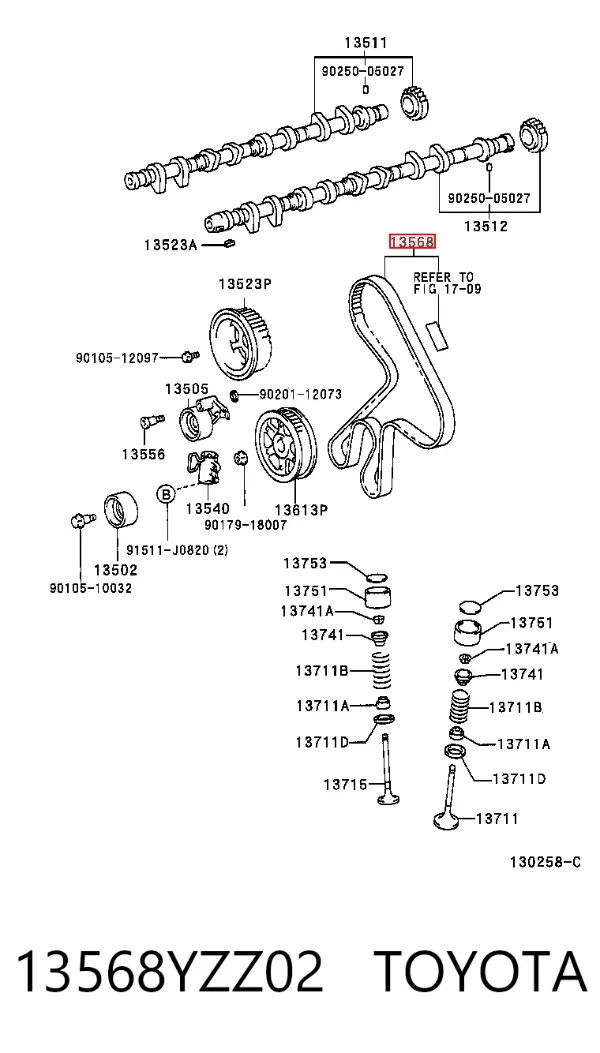 Ремень ГРМ 13568YZZ02 Toyota