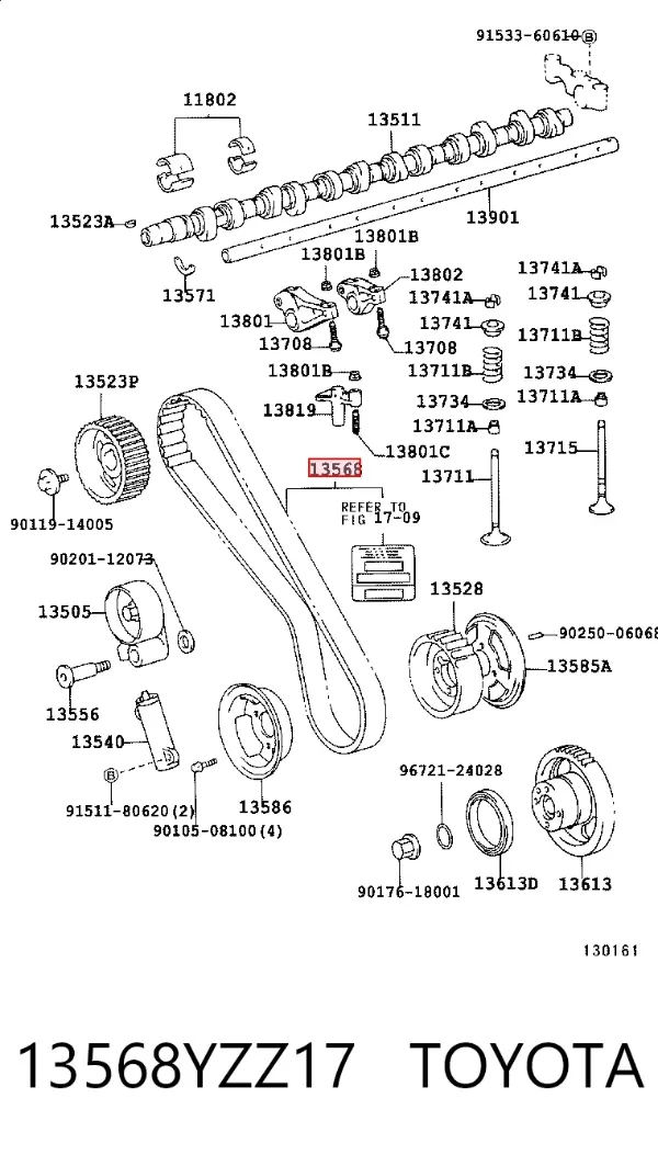 Ремень ГРМ 13568YZZ17 Toyota