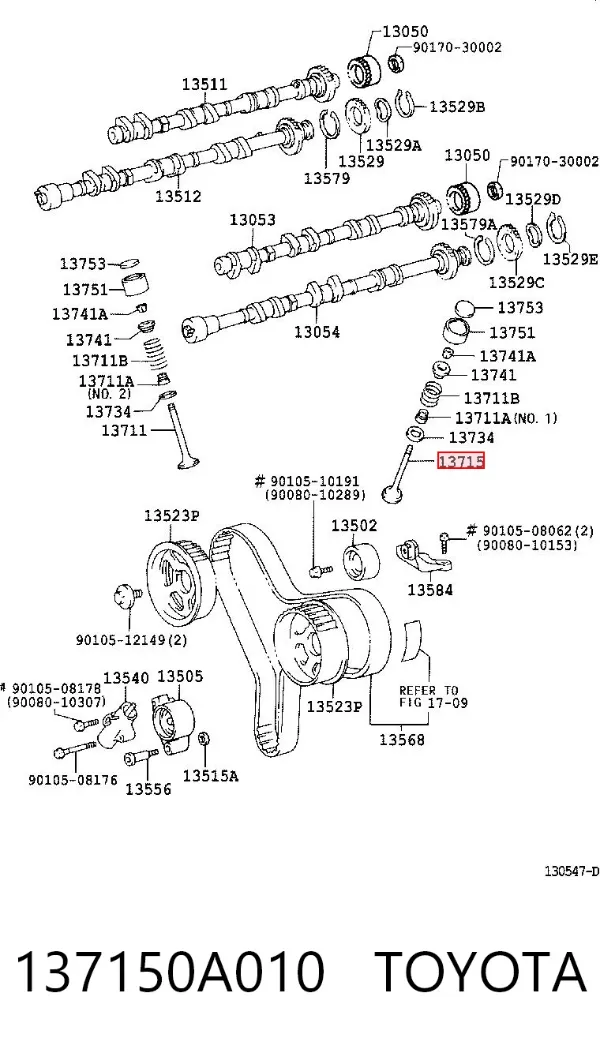 Выпускной клапан 137150A010 Toyota