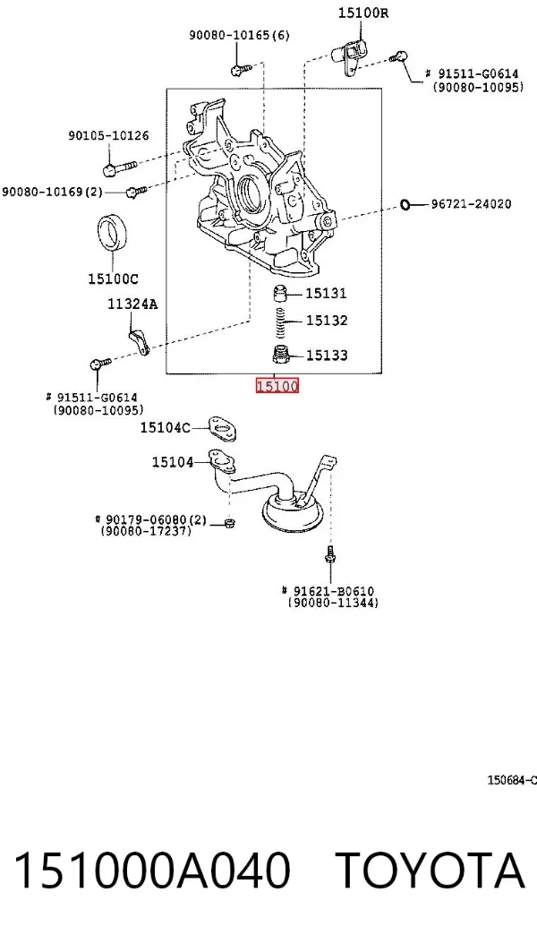 Масляный насос Lexus RX 300/330/350/400H