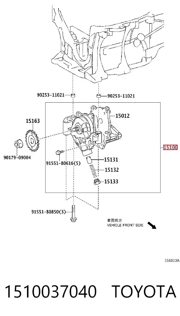 Масляный насос Toyota Prius ZVW30