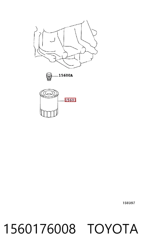 Масляный фильтр 1560176008 Toyota