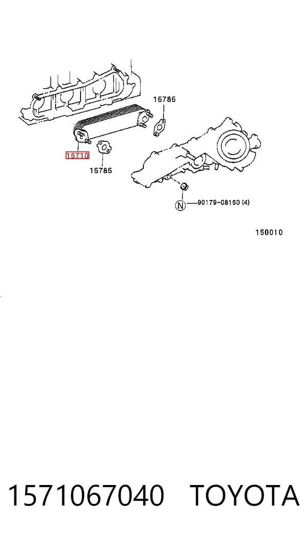 Масляный радиатор 1571067040 Toyota