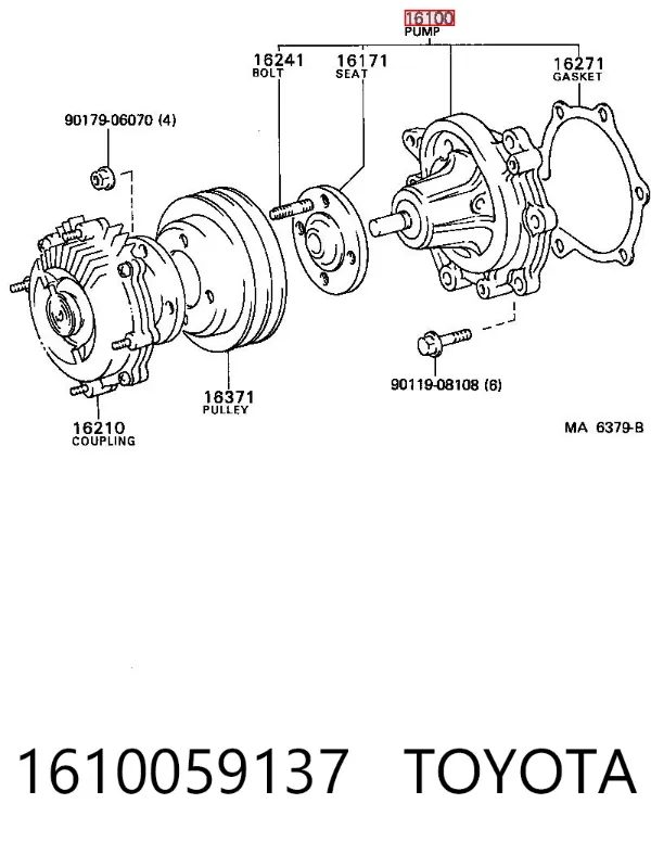 Помпа 1610059137 Toyota