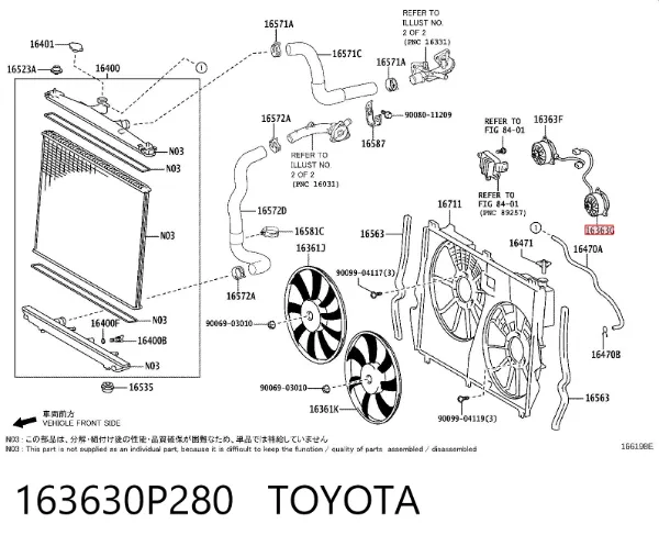 Мотор вентилятора системы охлаждения левый 163630P280 Toyota
