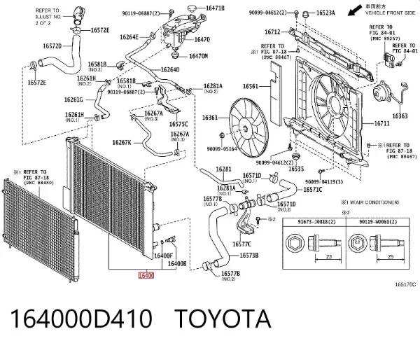 Радиатор 164000D410 Toyota