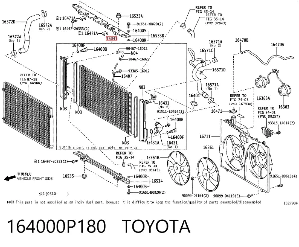 Радиатор 164000P180 Toyota