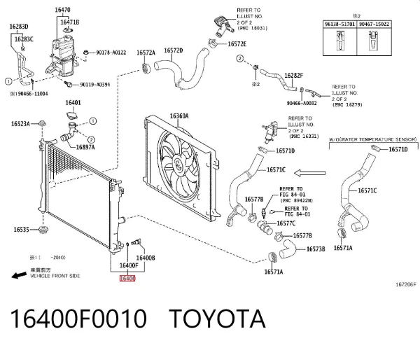 Радиатор 16400F0010 Toyota