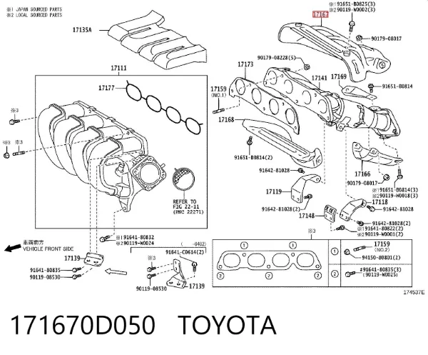  171670D050 Toyota
