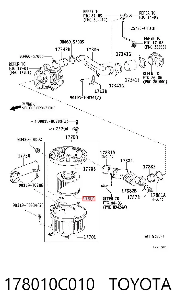 Воздушный фильтр 178010C010 Toyota