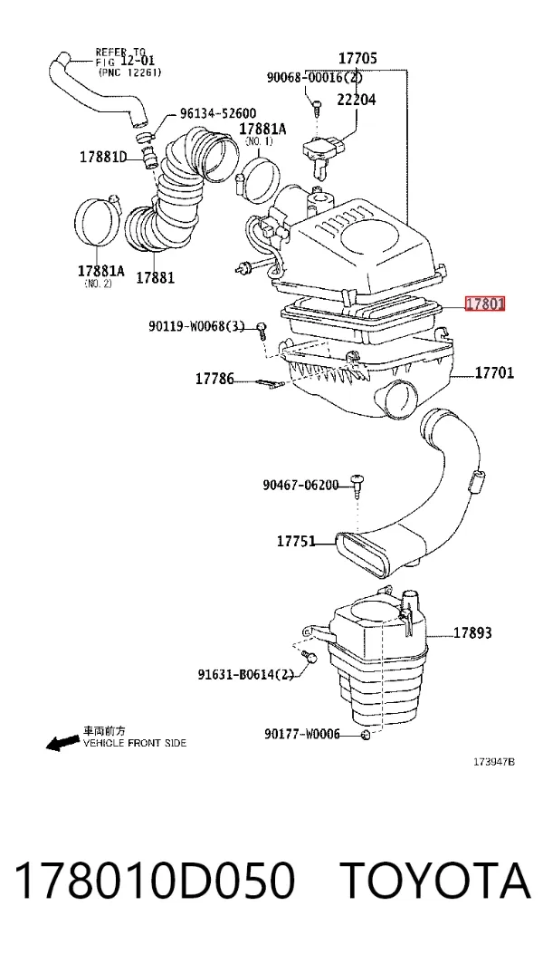 Воздушный фильтр 178010D050 Toyota
