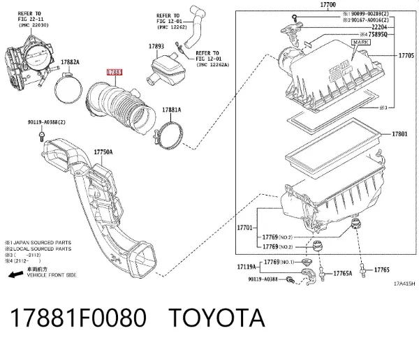  17881F0080 Toyota