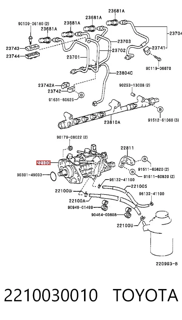 ТНВД 2210030010 Toyota