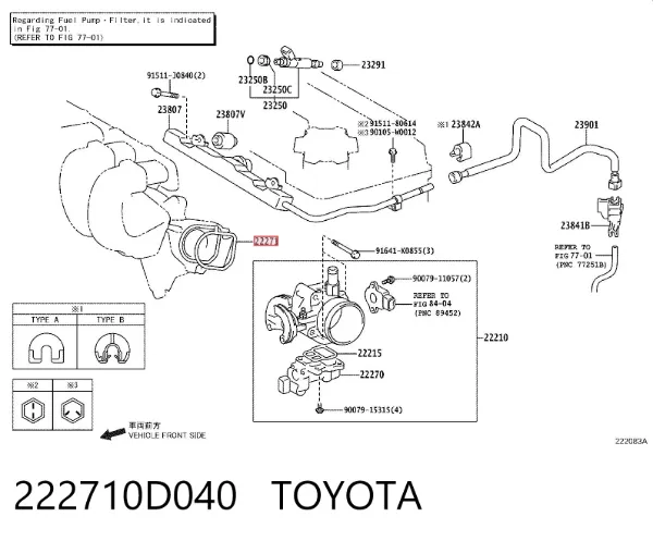  222710D040 Toyota