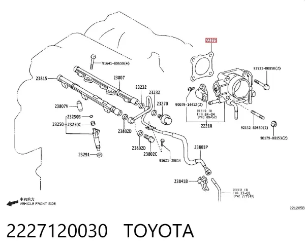 Прокладка дроссельной заслонки 2227120030 Toyota