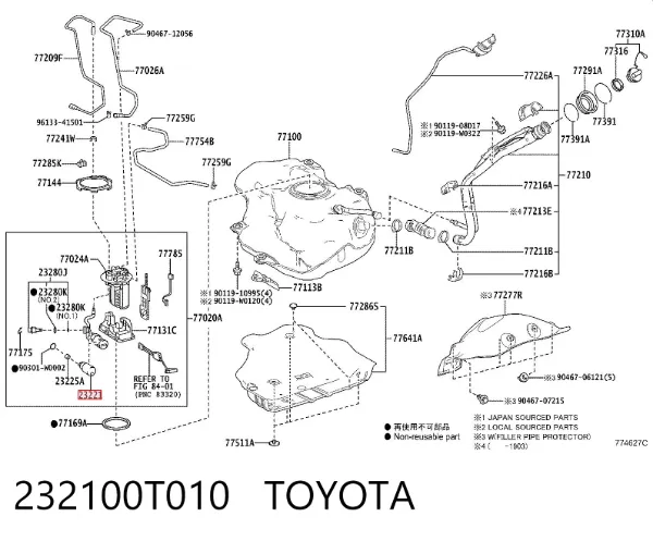  232100T010 Toyota