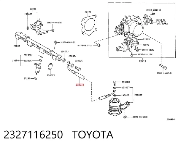  2327116250 Toyota