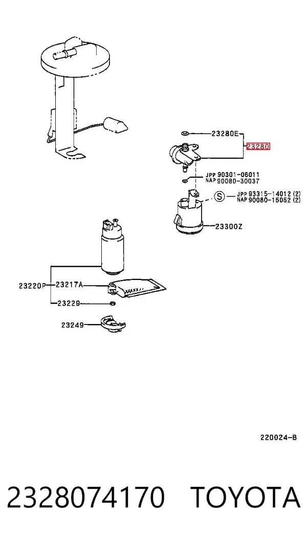 Регулятор давления топлива 2328074170 Toyota
