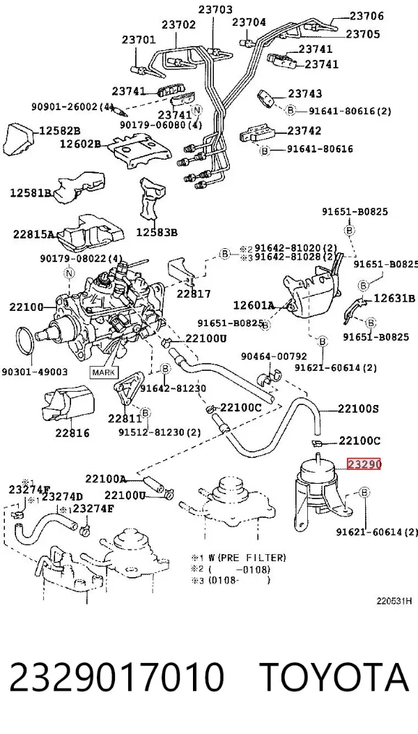  2329017010 Toyota