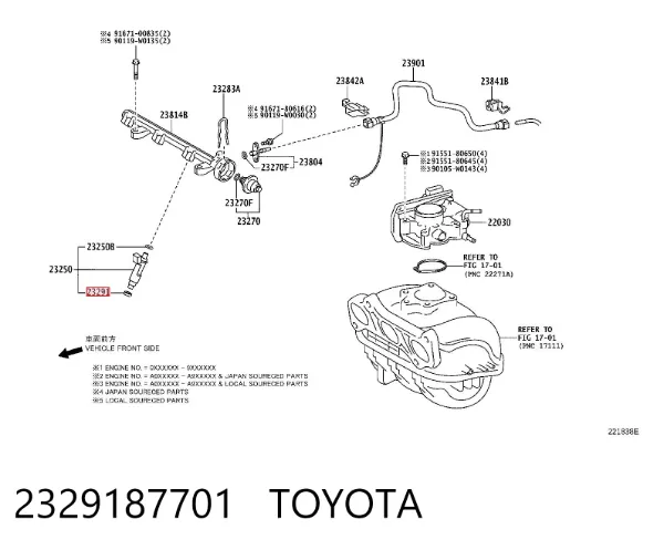 Кольцо форсунки Toyota Yaris SP90