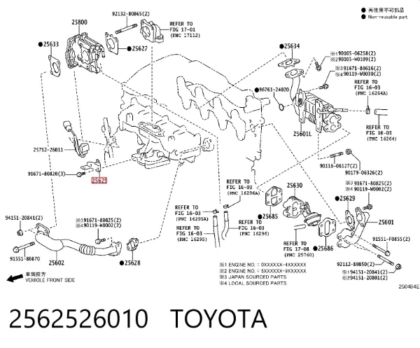  2562526010 Toyota