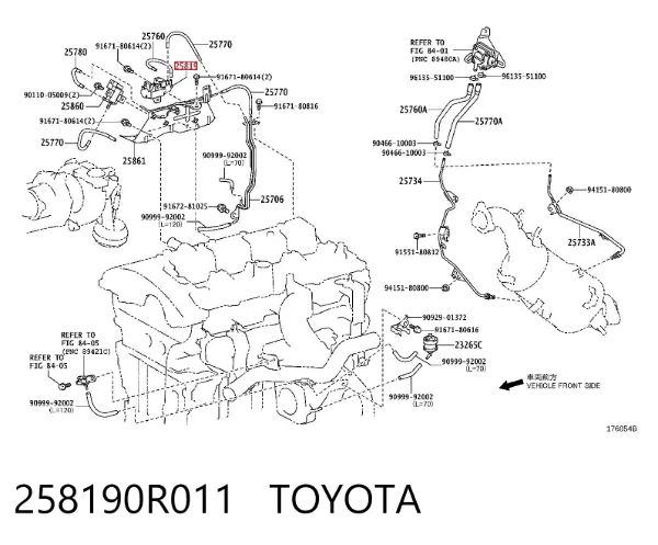 Клапан преобразователь давления наддува (соленоид) 258190R011 Toyota