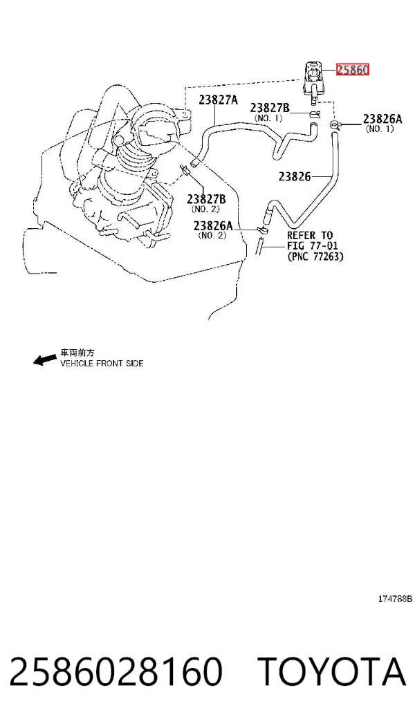 Клапан соленоид регулирования заслонки EGR 2586028160 Toyota