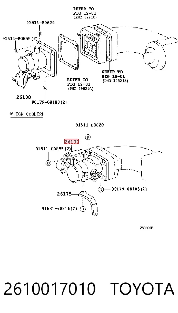 Дроссельная заслонка 2610017010 Toyota