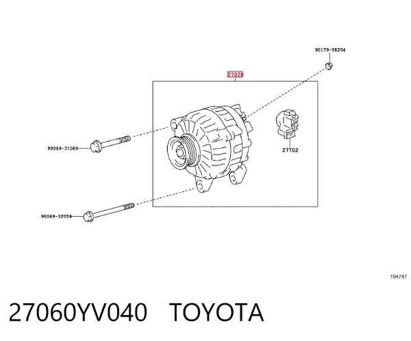 Генератор 27060YV040 Toyota