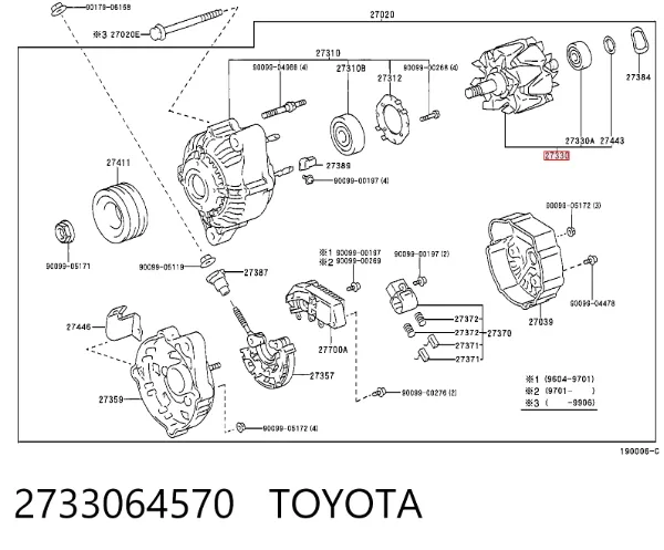 Якорь генератора Toyota Corolla E12