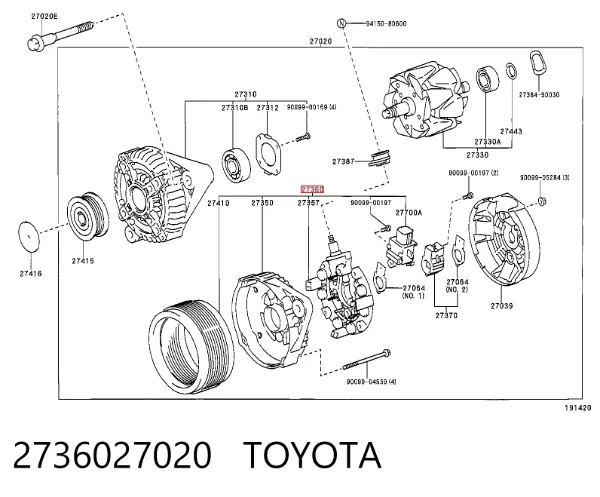  2736027020 Toyota