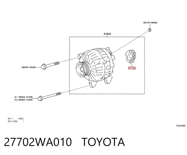 Реле генератора 27702WA010 Toyota