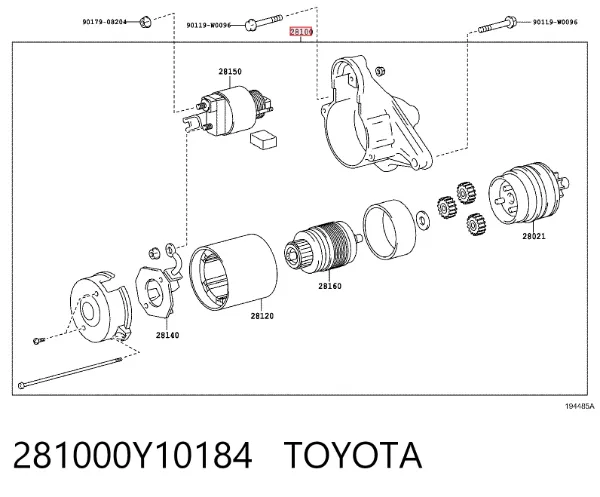 Стартер 281000Y10184 Toyota