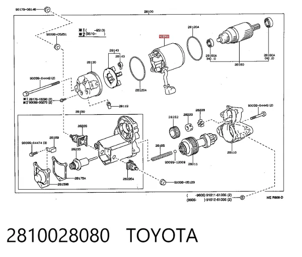 Стартер 2810028080 Toyota