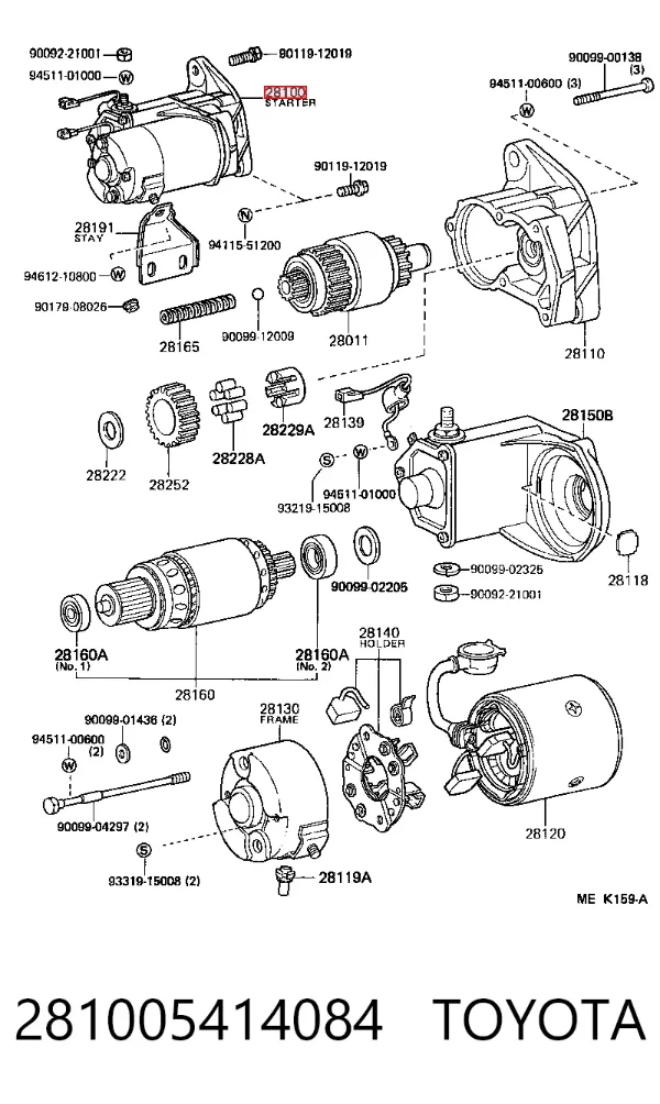 Стартер 281005414084 Toyota